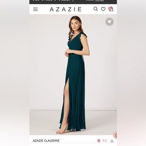 Azazie Claudine dress in Pine